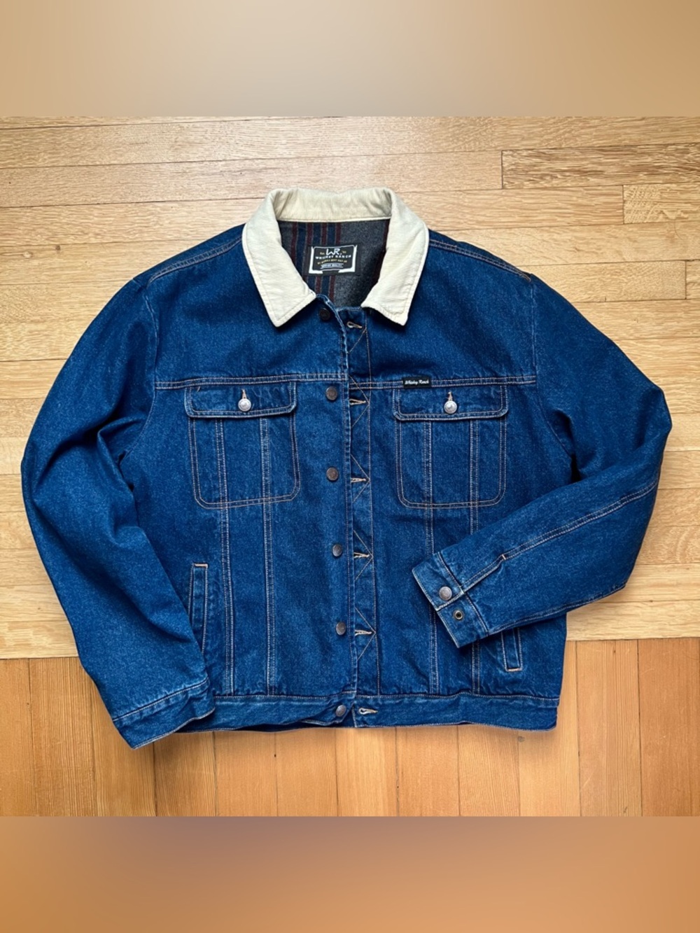 Whiskey bent heavy duty denim work jacket coat XL